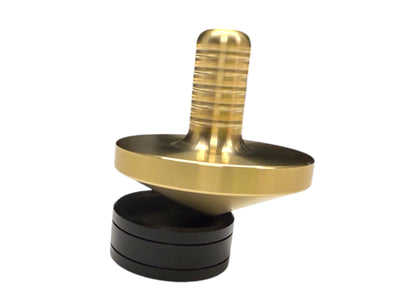 Tip Top - Tungsten / Brass - Spinning Top + Delrin Stand by Maratac®