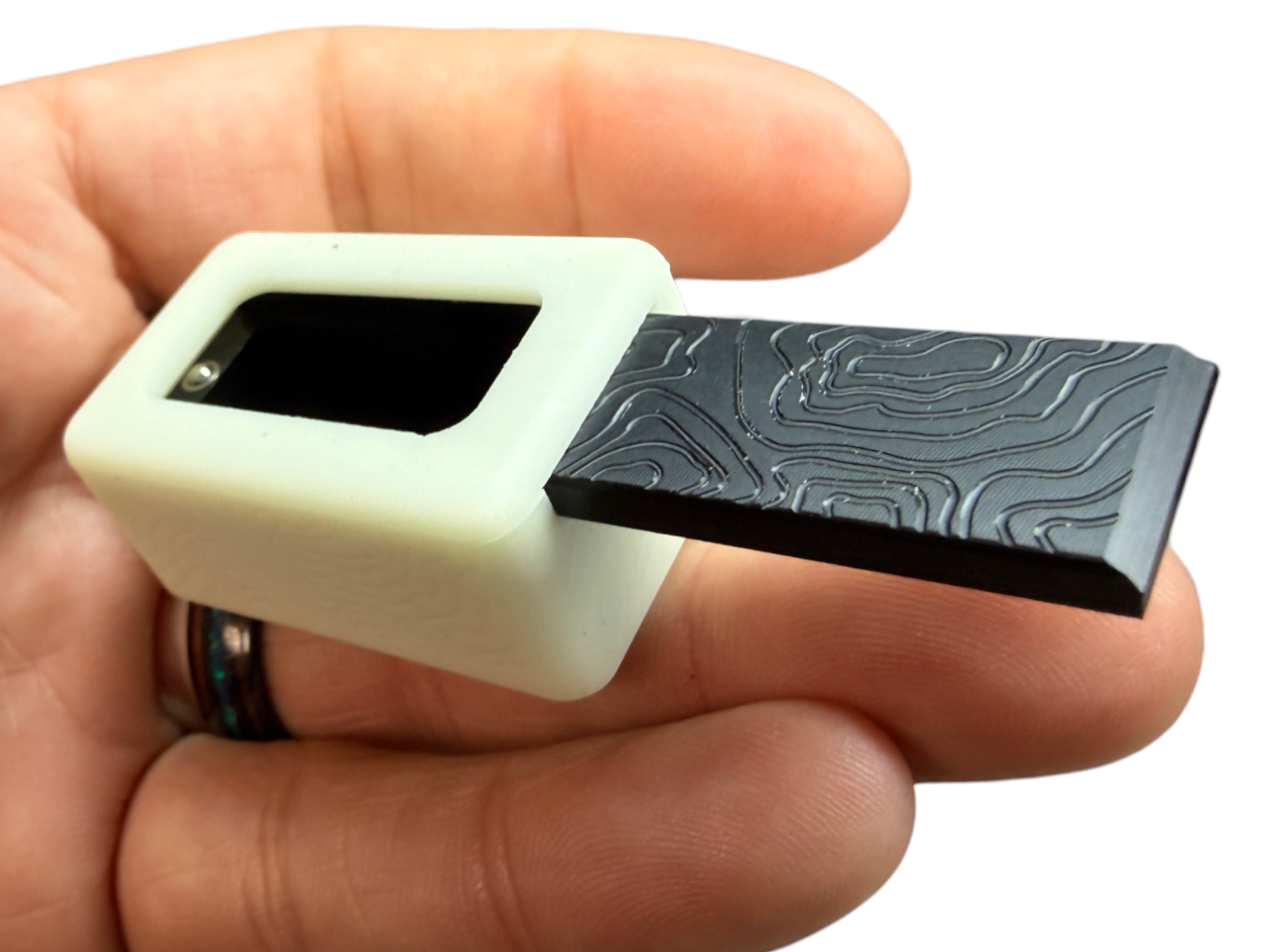 Tiny Delrin Pocket Box - ( Gen 3 ) Topo + Glow Shell!