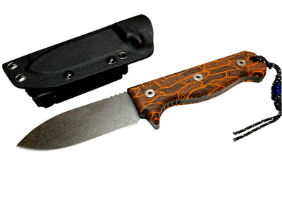 ERGO R4A PRO - Ready 4 Action - Fixed Blade Knife ( Orange Labyrinth G10 ) 🔥 New 🔥