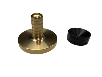 Tip Top - Tungsten / Brass - Spinning Top + Delrin Stand by Maratac®