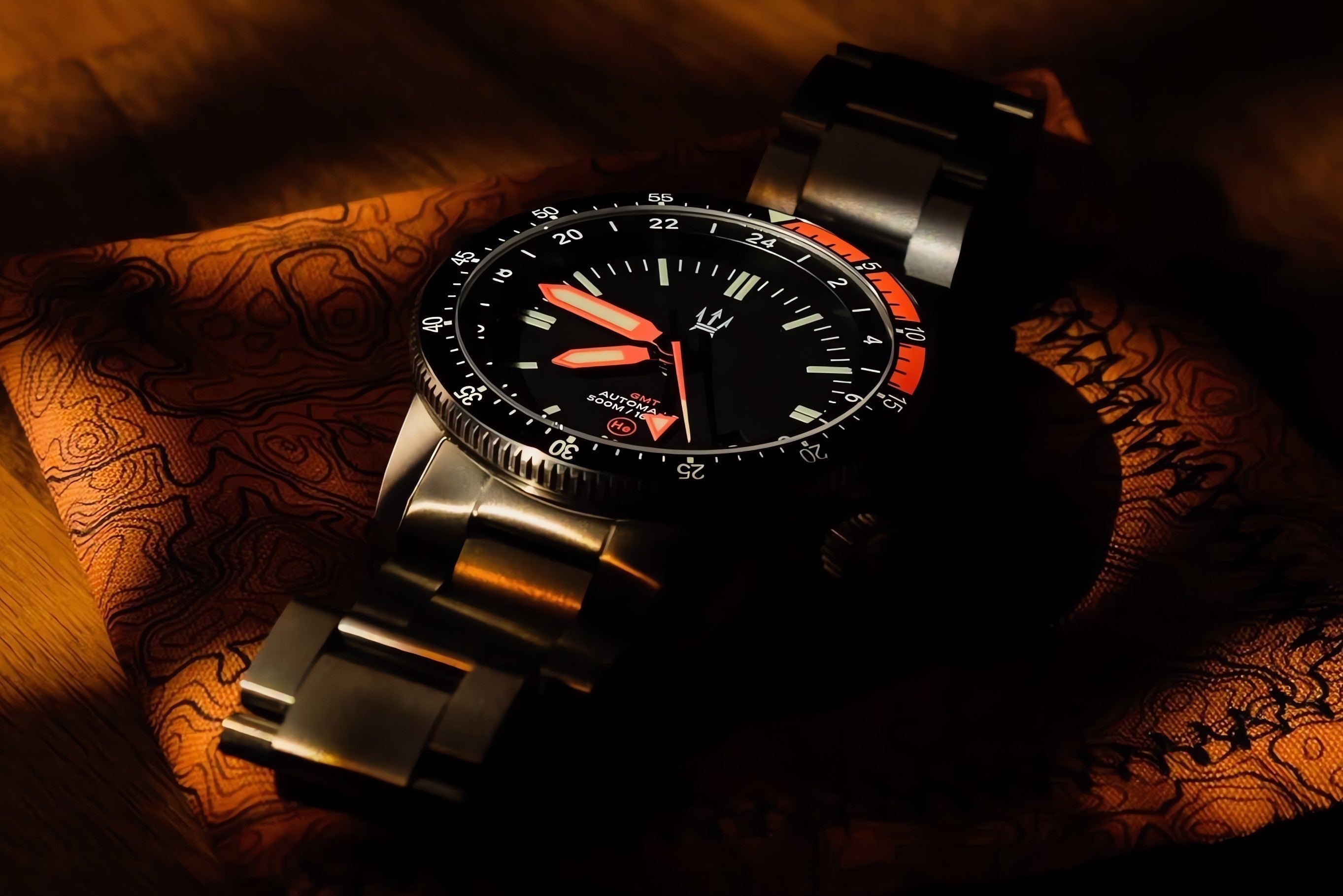 500M Alto Mare 42mm 9075 GMT - Titanium Automatic Watch - by Maratac®