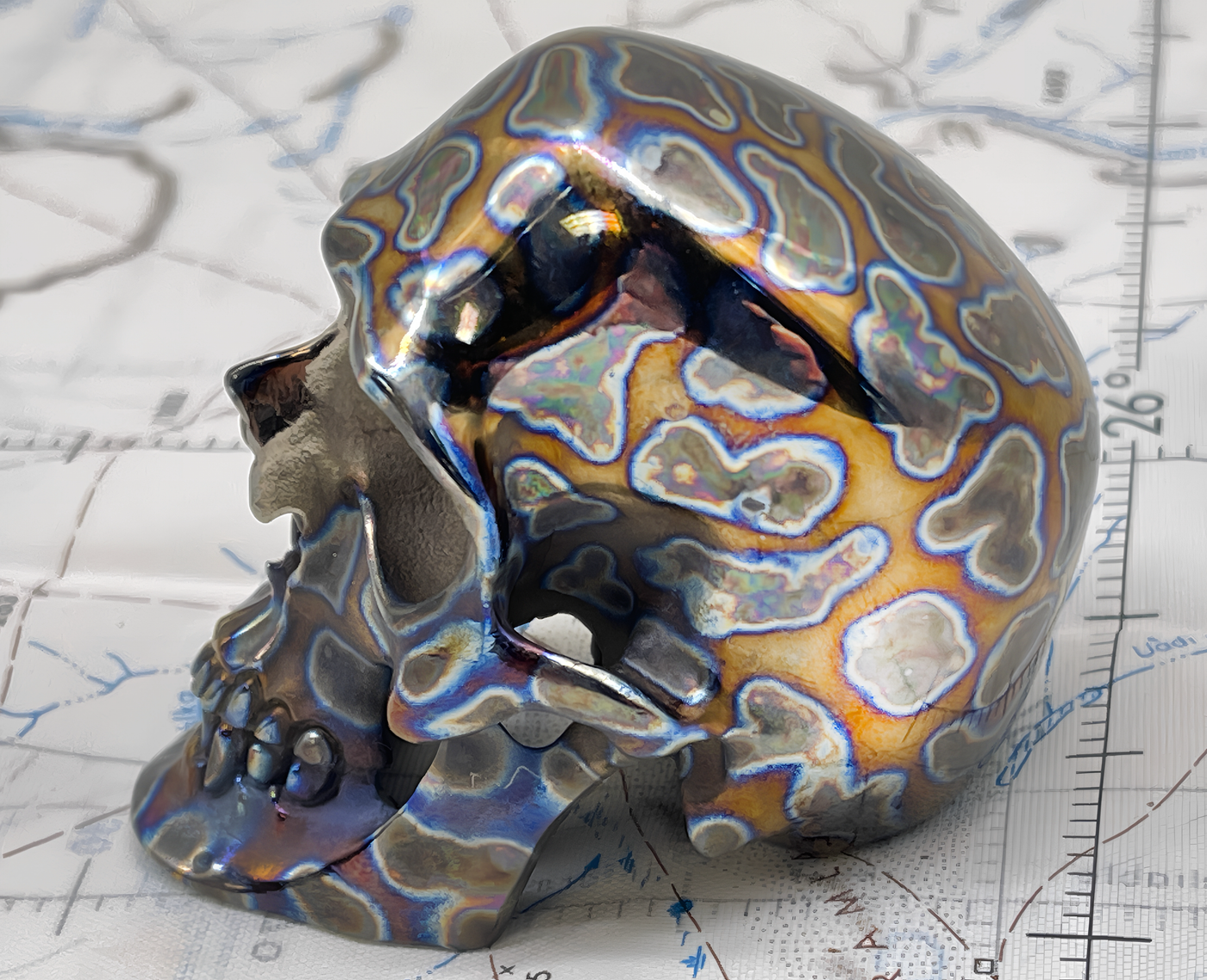 Tiger Stripe - Custom - Colossus Titanium Skull