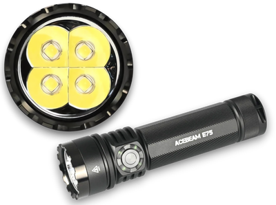 E75 Quad Core High Output Acebeam® IntelliBeam Flashlight - Insane