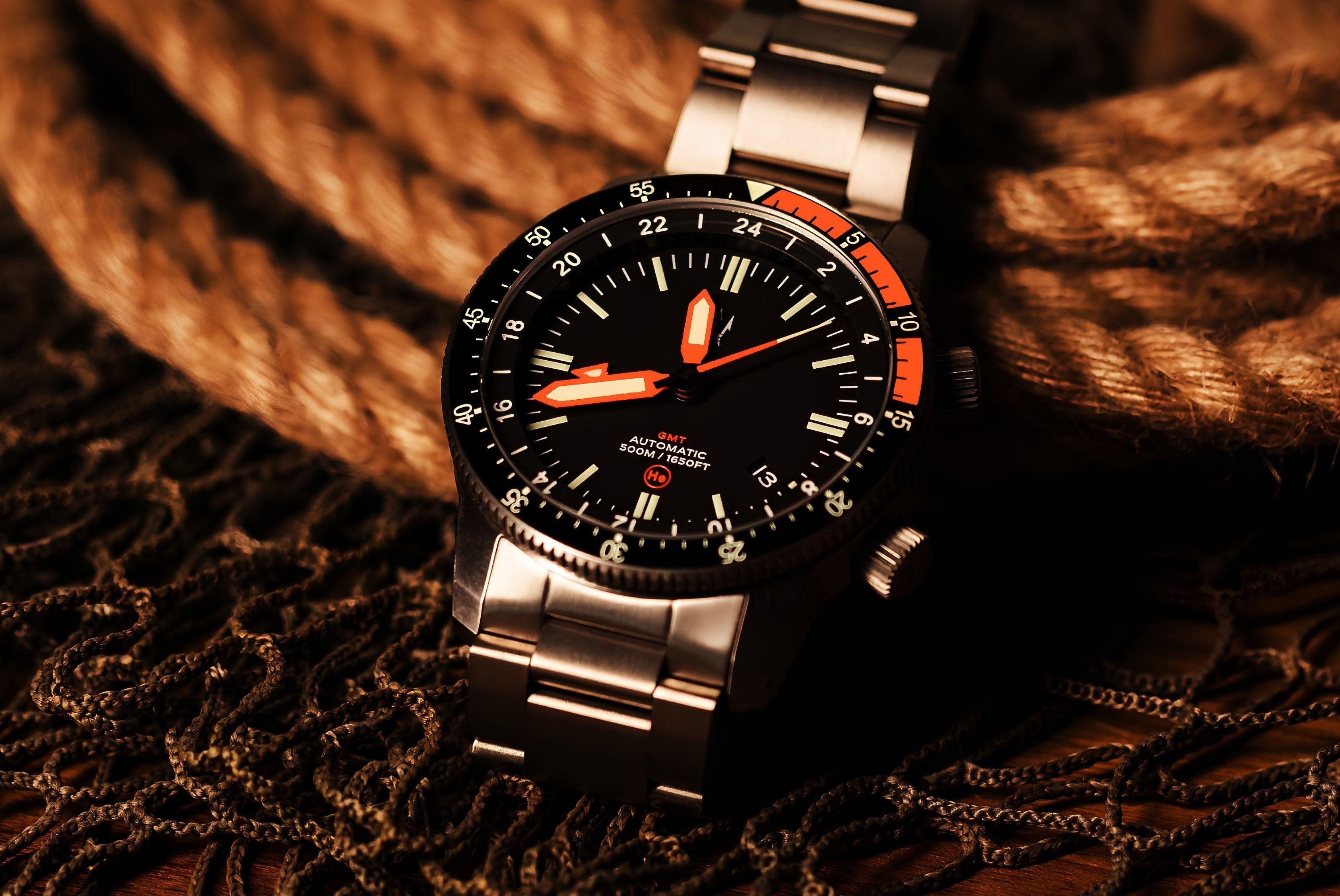 500M Alto Mare 42mm 9075 GMT - Titanium Automatic Watch - by Maratac®