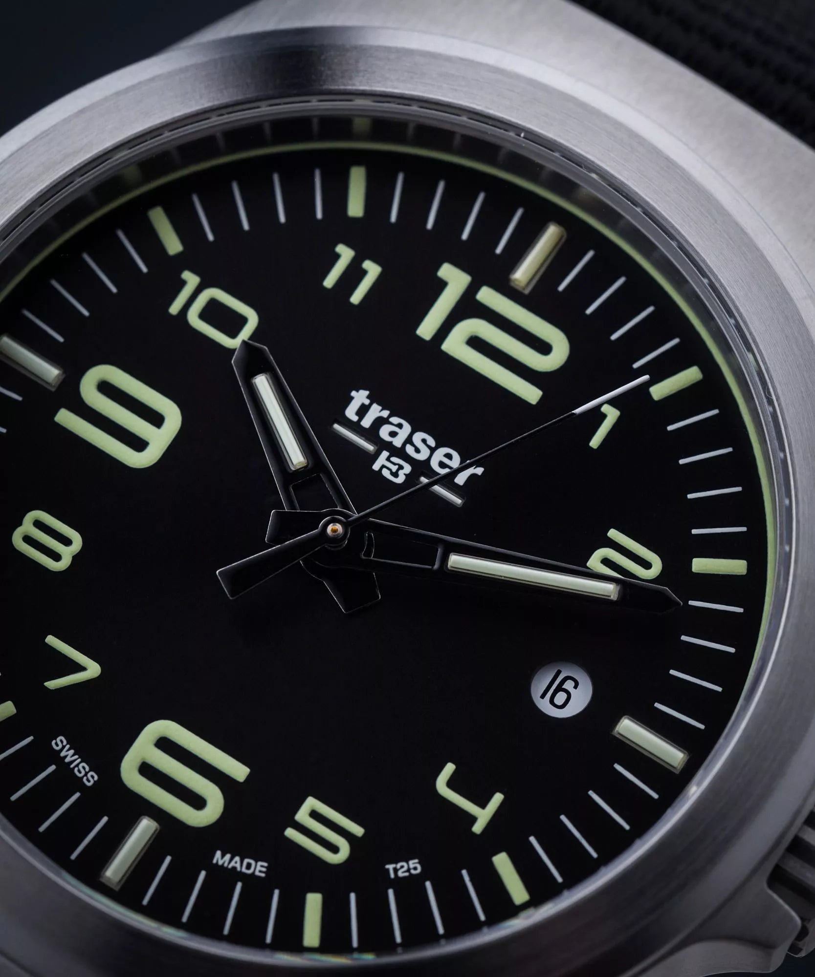 Traser P59 Essential M Black Dial Watch w/Trigalight + SuperLuminova