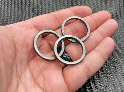Burly Solid Ti Loop Key Ring 30mm ( 3 Pack )