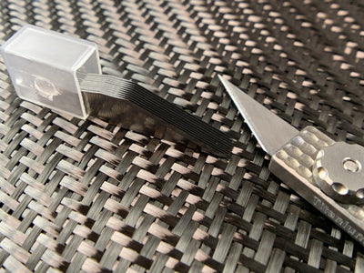 Slide Lock Titanium Craft Knife + Spare Blades + Blade Cap Rev ( 2.0 ) - CountyComm