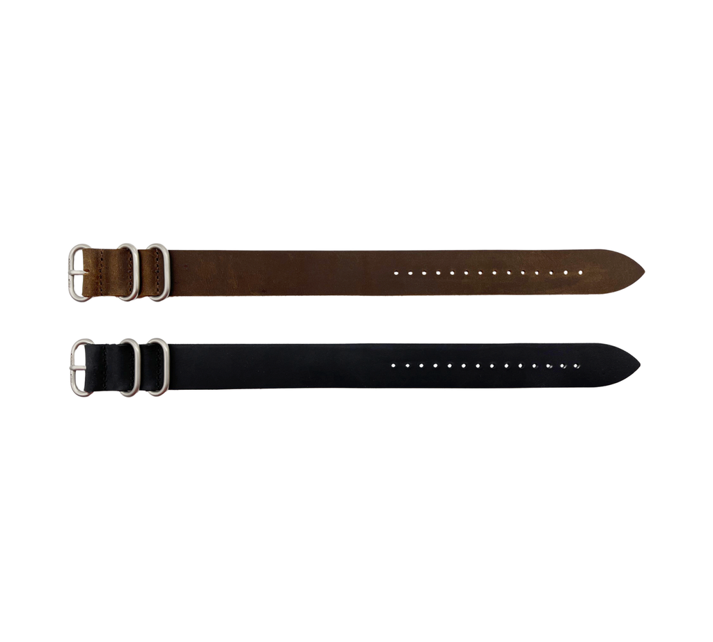 マルコパンスト　コルト Oxford Ranger Military Leather Watch Strap - Vintage Blue - ZULUDIVER