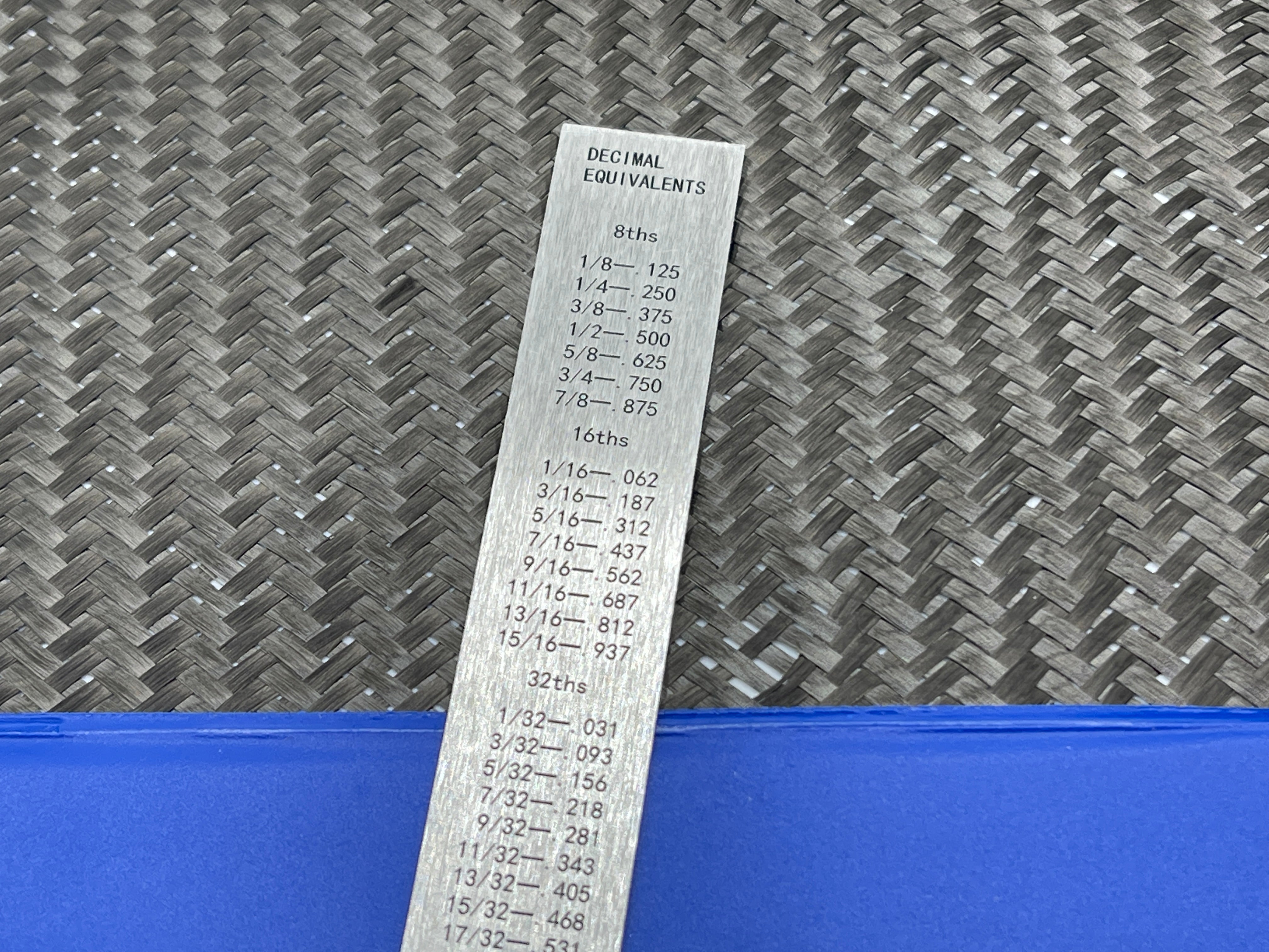 Stainless Steel - 6" Inch / 15CM Ruler With Decimal Chart