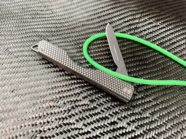 Oversized - Folding Titanium Craft Scalpel Knife + Case + Spare Blades! - CountyComm