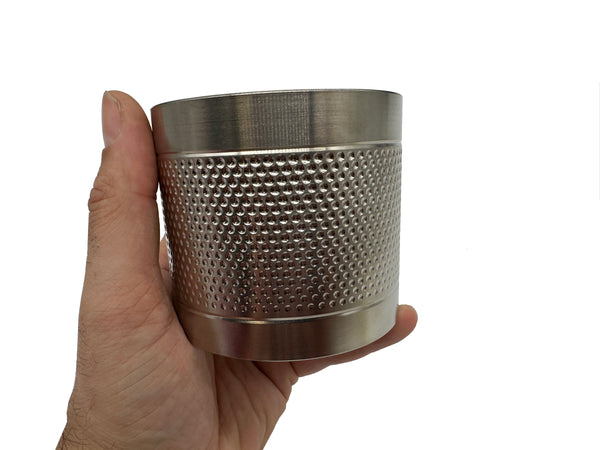 Lowball Tumbler - Machined Titanium 14 Oz Cup