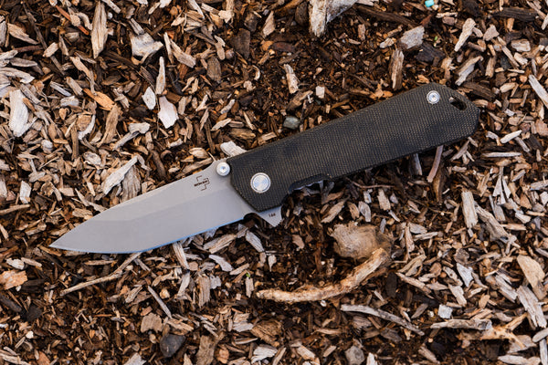 Micarta - Assisted Quick Flip D2 Saber Kihon - Boker Knife - Serialized