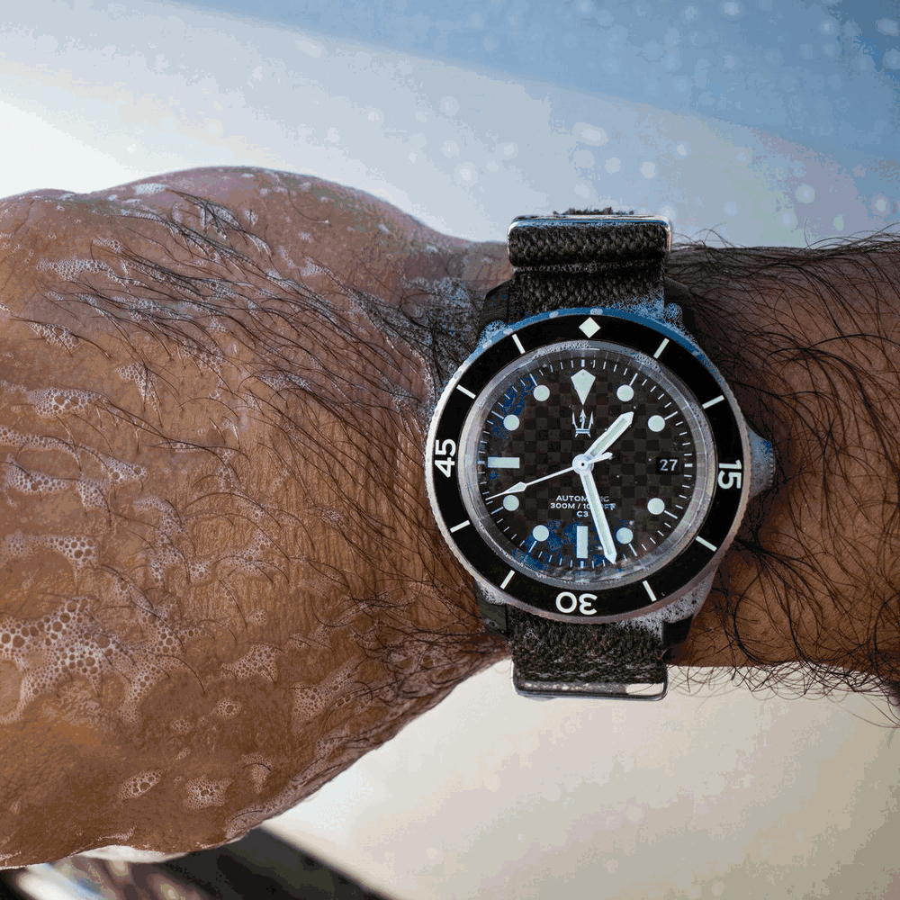 LSA Marble Carbon Fiber / Titanium Homage 300M Diver Watch by Maratac®