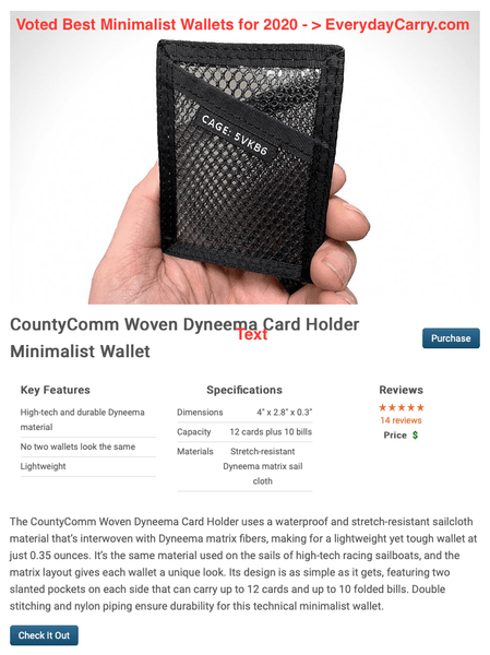 Woven Dyneema® Matrix Card Holder - CountyComm