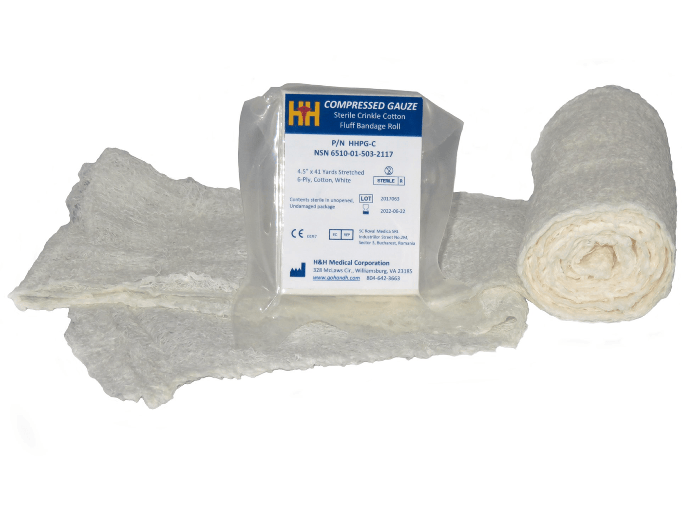 H & H Sterilized Compressed Gauze IFAK First Aid - NSN - CountyComm