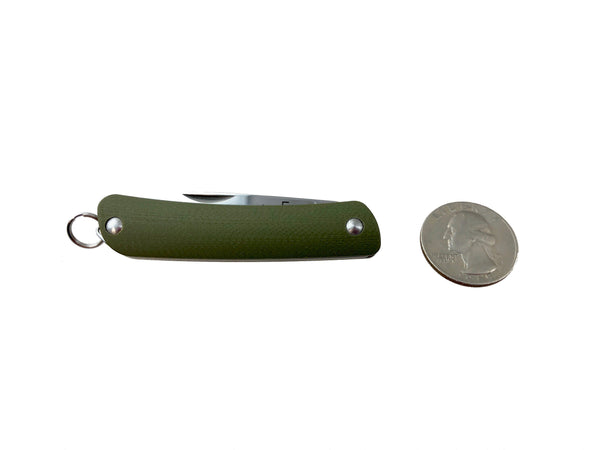 Boker Key Chain Slip Joint Knife ~ OD Green G10 - CountyComm