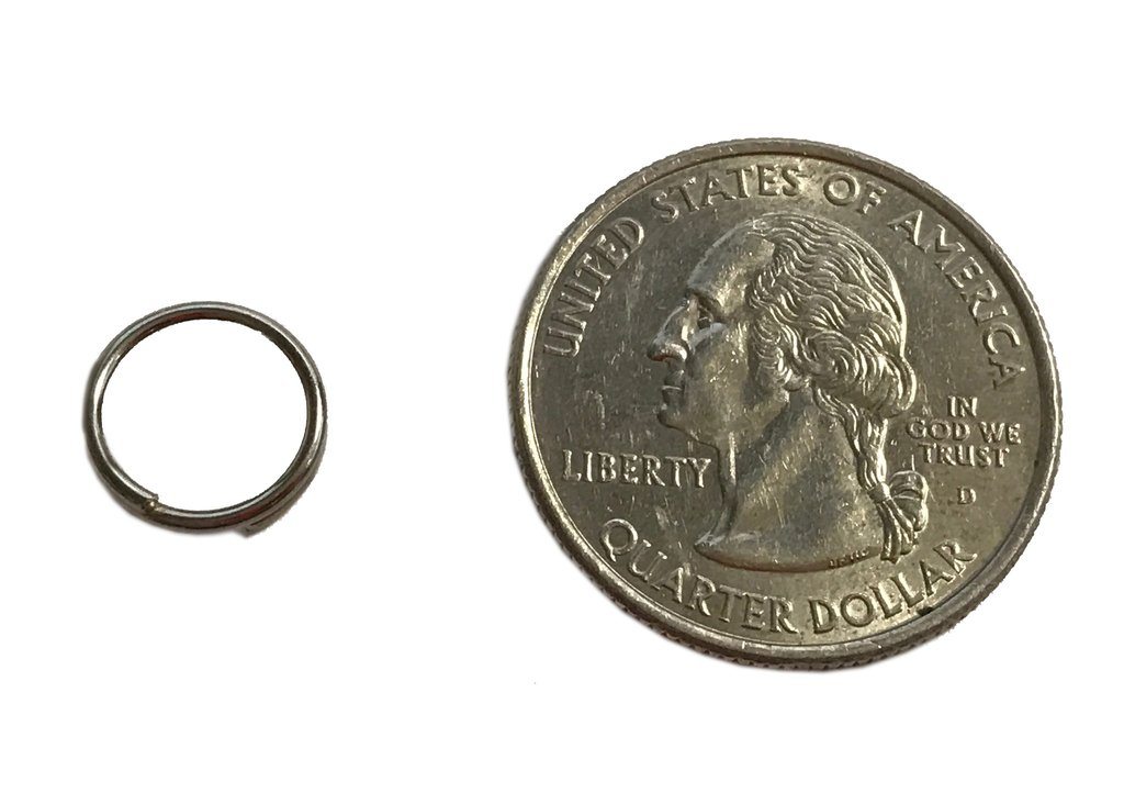 TIKING 10pcs/lots Titanium Small Split Rings Ti Micro Split Key Ring Keychain EDC Keyring (10mm)