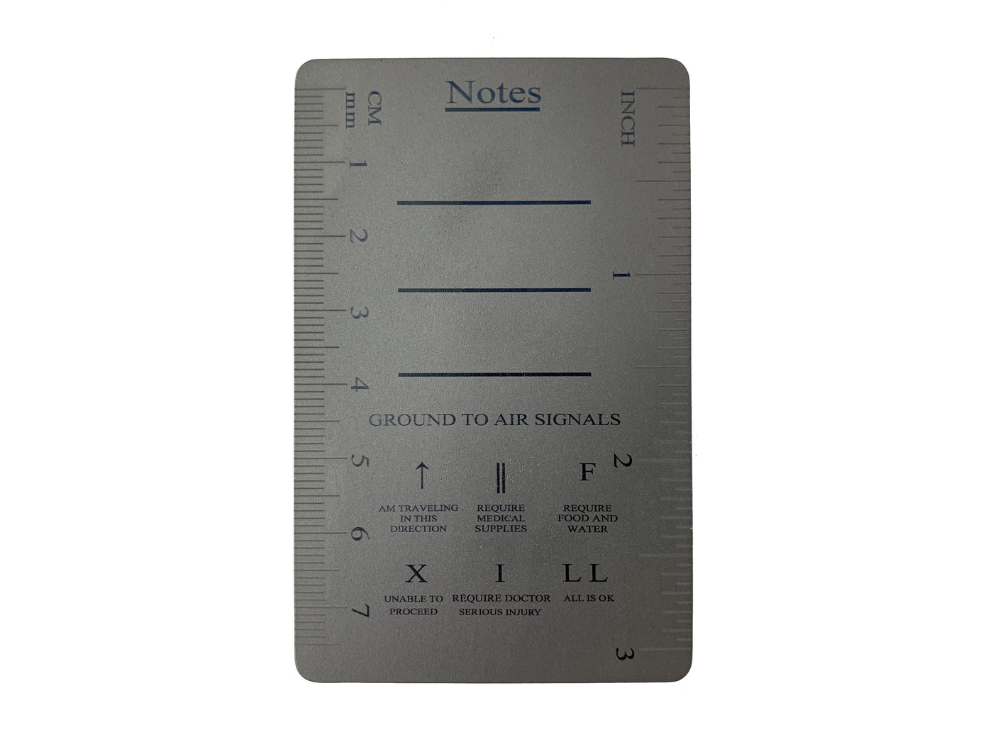 Titanium COMM Card - International Morse Code / SOS / Notes / Measurem ...